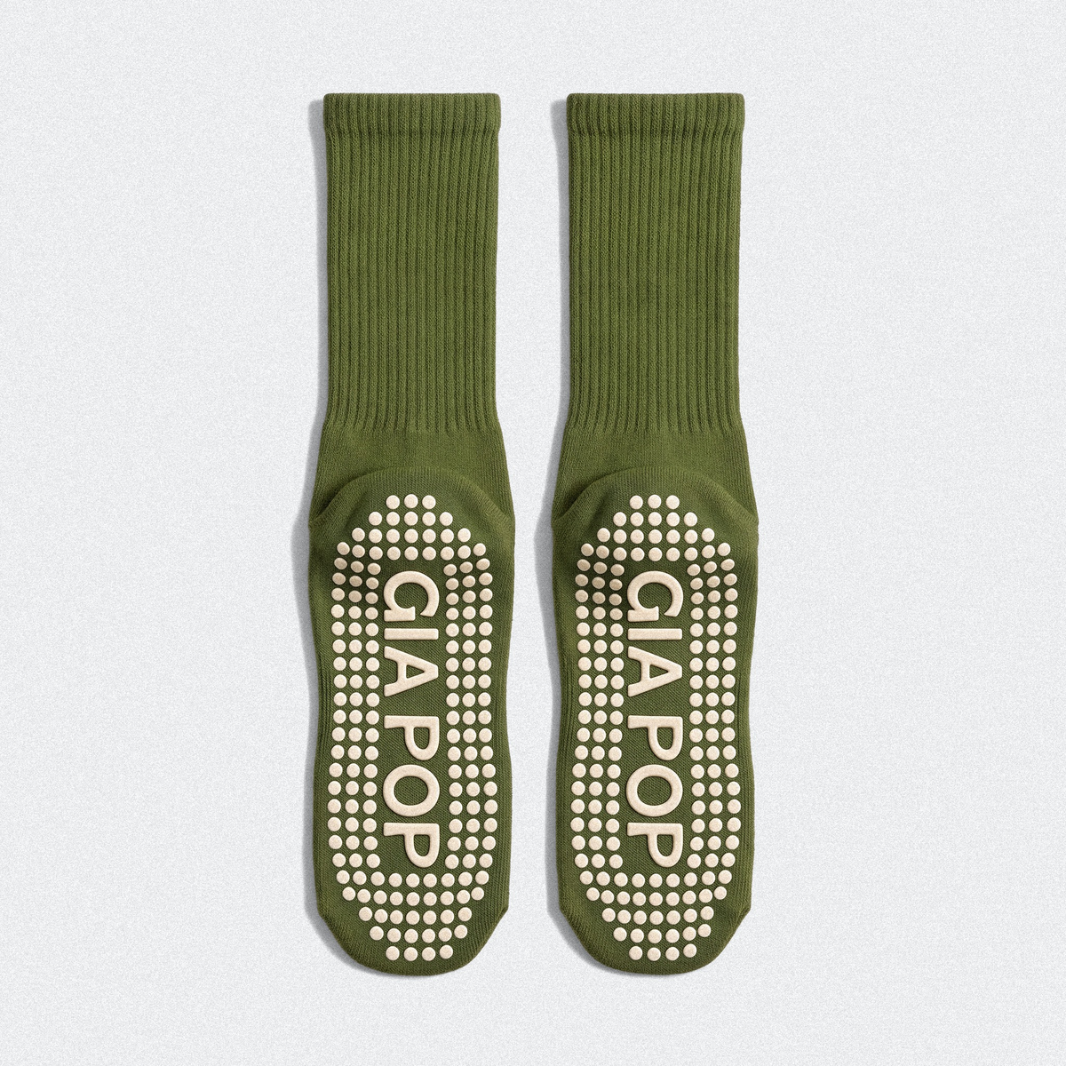 Moss: Pilates Grip Socks, Crew