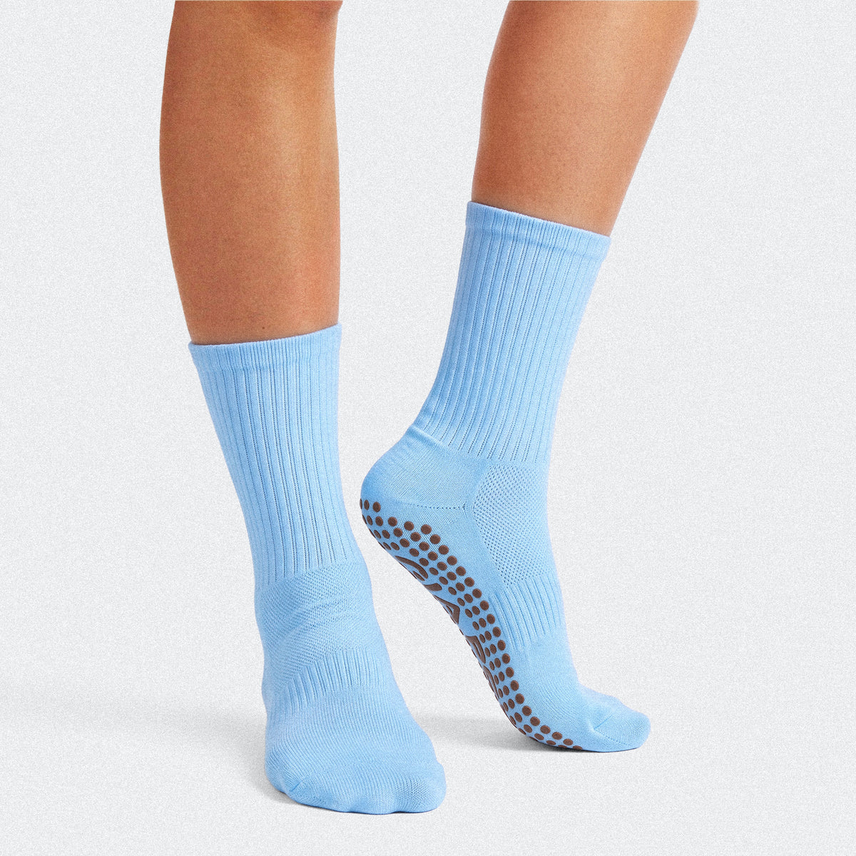 Sky: Pilates Grip Socks, Crew