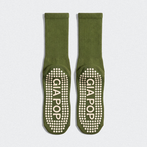 Moss: Pilates Grip Socks, Crew
