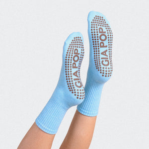 Sky: Pilates Grip Socks, Crew
